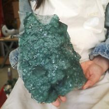 6.93LB Natural Green Fluorite Sheet Crystal Mineral Specimen Repair 3150g picture