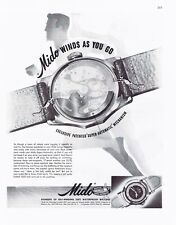 1945 MIDO SELF-WINDING SUPER-AUTOMATIC WATCH AD Vintage Sports Watch, Montreal picture