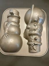 NORDIC WARE SNOWMAN CAKE PAN-TAKES 10 CUPS/ 2.6 LITERS MIX-NO DAMAGE picture