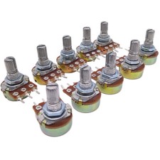 10pcs 100K ohm Linear Taper Rotary Potentiometer Panel pot B100K Shaft 15mm picture