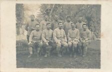 Ten Soldiers Outside Real Photo Postcard rppc picture