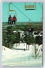 Cable WI-Wisconsin, Telemark Lodge, Skiers On Morgedal Ski Hill Vintage Postcard picture