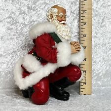 VTG Possible Dreams Clothtique Giving Thanks 15045 Santa Claus W/Bible Praying picture