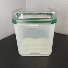 VTG TUPPERWARE Food Storage Container Hinged Green Lid Sz 17 Cups / 4 Liter picture