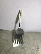 Vintage Foley Slotted Long Blade Spatula Chrome /w Spice Of Life Handle 13” picture