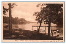1929 Boat Landing Ross Fenton Farm Asbury Park New Jersey NJ Postcard picture