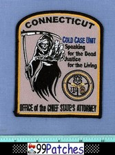 CONNECTICUT STATE ATTORNEY COLD CASE UNIT Police Patch CSI FORENSICS HOMICIDE 2H picture