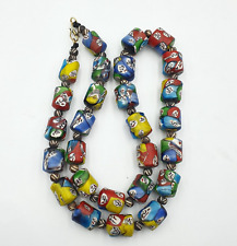 Vintage Colorfull venerano face glass Beads Beaded Necklace picture