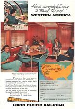1958 Union Pacific Railroad Astra Dome Trains Vintage Original Magazine Print Ad picture