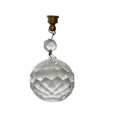 Vintage Glass Crystal Faceted Sphere Prism Chandelier Ball 2” Read picture