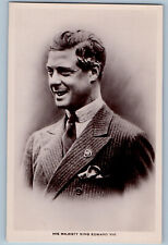 England Postcard His Majesty King Edward VIII c1940's Vintage RPPC Photo picture