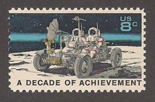 APOLLO LUNAR ROVER - MOON EXPLORATION - 1971 U.S. POSTAGE STAMP - MINT CONDITION picture