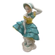 VINTAGE VICTORIAN WOMAN IN WIND DRESS FLYING SHOWING BLOOMERS FIGURINE JAPAN picture