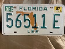 Vintage 1987 Florida Sunshine State License Plate 56511 E Lee County picture