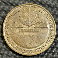 1929 BYRD ANTARCTIC EXPEDITION RARE Presentation Medal to Harold June picture
