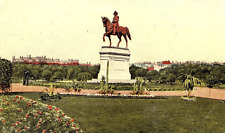 Vintage Postcard Massachusetts Washington Statue Public Garden Boston MA. c1913 picture
