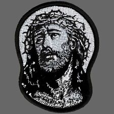 JESUS in Crown of Thorns Christian EMBROIDERED IRON ON PATCH BY MILTACUSA picture