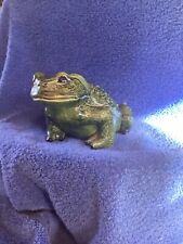 Vintage Arnels Large Green Ceramic Frog, Toad ,   7 Inches Long 5 Inches Wde picture