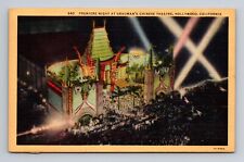 c1931 Postcard Hollywood CA California Grauman's Chinese Theatre Premier Night picture