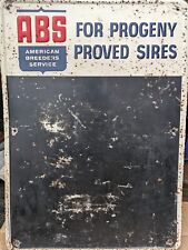 Vintage American Breeders Service (ABS)Sign/chalkboard GREENBACK 28x20 picture