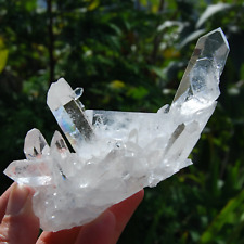 5.25in 188g Transmitter Optical Lemurian Silver Chlorite Quartz Crystal Cluster, picture