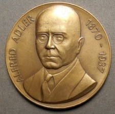 B608 Albert Adler (Bust) Pathfinders In Psychiatry (Dates & Facts). Bronze, t picture
