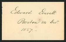 EDWARD EVERETT (1794-1865) autograph cut | US Secretary of State - signed picture