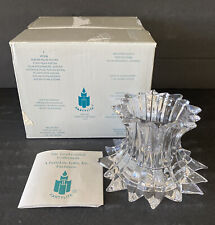 PartyLite P7378 Aurora Pillar Candle Holder RETIRED 24% Lead Crystal Collection picture