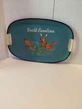 Vintage South Carolina Souvenir Serving Tray Collectable. Three Deer Drinking  picture