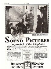 1929 Print Ad Western Electric Sound System Sound Pictures Product Telephone Ill picture