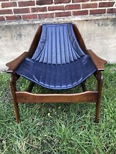 Jerry Johnson Iconic Mid Century Modern Leather Sling Lounge Chair picture