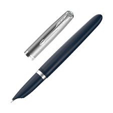 Parker 51 Fountain Pen in Midnight Blue with Chrome Trim - Fine Point - NEW picture
