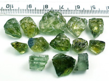 63 Cts Beautiful Green Color Tourmaline Faceted Rough Grade Nice Quality Lot picture