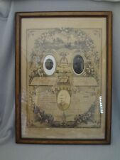 Antique Chambersburg, Franklin County PA Marriage Certificate w/ Tintypes picture