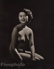 1950s Original FEMALE NUDE Asian Oriental JAPAN Photo Gravure Art JOHN EVERARD  picture