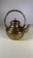 Vintage brass metal teapot Solid Home Decor Antique Art Gold picture