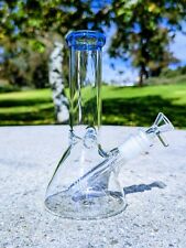 8 Inch Blue Beaker Premium Quality Glass Bong Tobacco Smoking Water Pipe Hookah picture