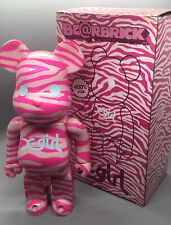 RARE 400% Bearbrick X-Girl Pink Zebra camo camouflage Medicom US Seller authent picture