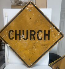 Street Traffic Road Sign (Church Bullet Hole) 30