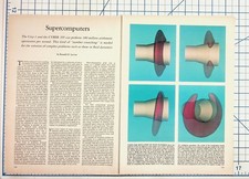 Vintage 1980s Supercomputers Article Cray-1 CYBER 205 Illiac IV S-1 Ephemera picture