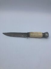 BEAUTIFUL CUSTOM HAND MADE HUNTING BOWIE Knife Camel BONE HANDLE Unmarked picture
