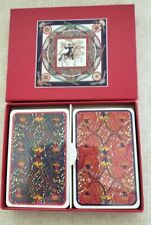 HERMES / VTG Playing Cards Game Set Of 2 Both Unused / With Japanese Gov Stamp picture