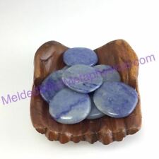 MeldedMind One (1) Dumortierite Palm Stone ~1.75in Blue Patience Brazil 052 picture