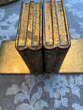 Vintage Italian Florentine Toleware Gold & Red Gild Florentia Wood Bookends picture