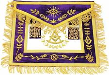 MASON APRON HAND Made EMBROIDERED GRAND LODGE MASTER PURPLE WITH PREMIUM QUALITY picture