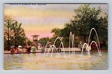 Chicago IL-Illinois, Fountain in Humboldt Park, Antique Vintage Postcard picture
