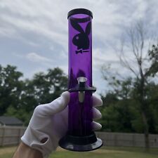 Acrylic Plastic Tall Bong Water Pipe Hookah - PLAYBOY BUNNY - PURPLE - 10