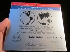AUTHENTIC REPLICA OF PLAQUE LEFT ON MOON BY APOLLO II ASTRONAUTS - BBA23C picture