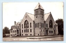 RPPC ME Church Exterior Oskaloosa Iowa Postcard Posted 1943 picture