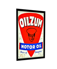 Oilzum Motor Oil Vintage Replica Sticker Sign Gas & Lubricants 4 Sizes picture